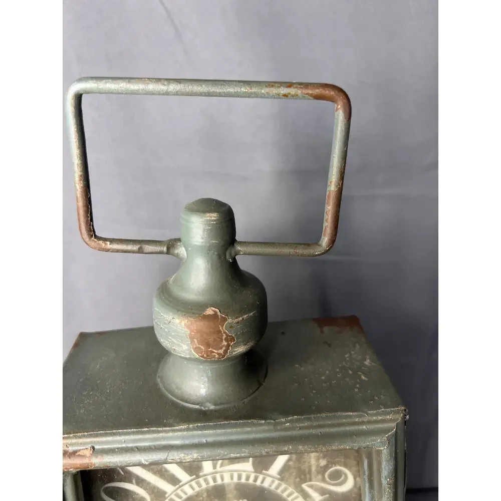 Square Distressed Clock 9